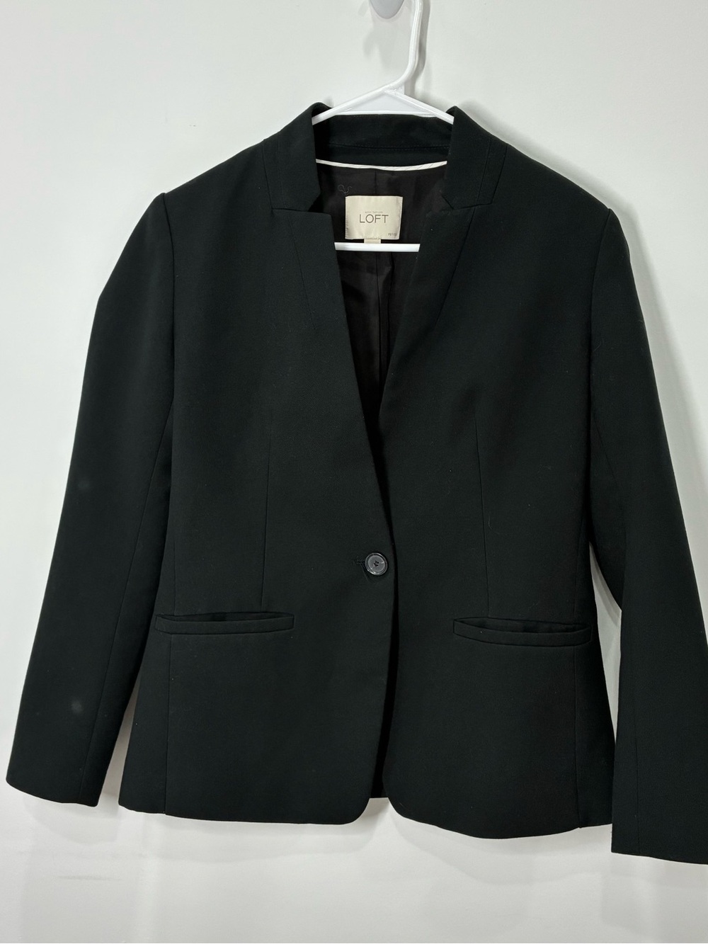 LOFT Black Single-Button Blazer
